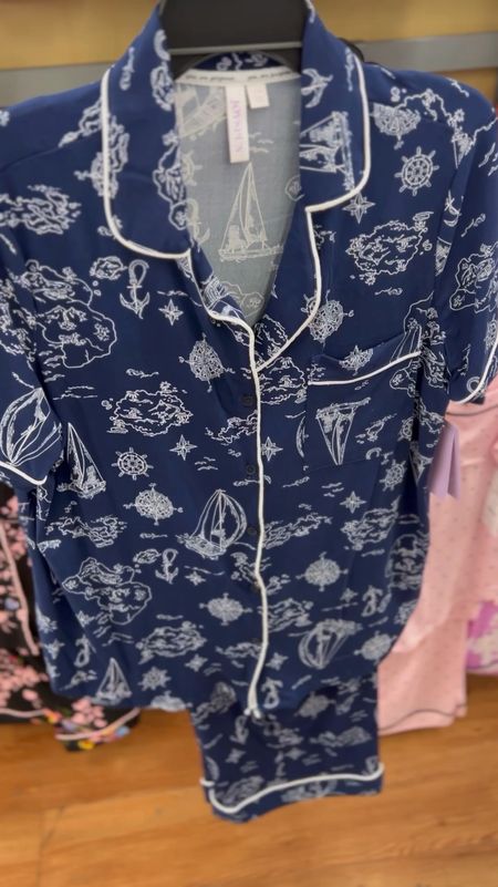 Walmart JoySpun notched collar pajama sets, shorts or capri pants. Love this nautical print! #walmartfashion

#LTKGiftGuide #LTKFindsUnder50 #LTKStyleTip