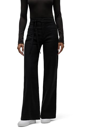 Hudson Women's Tie Waist Wide Leg Trouser, Black Beauty, 26 | Amazon (US)