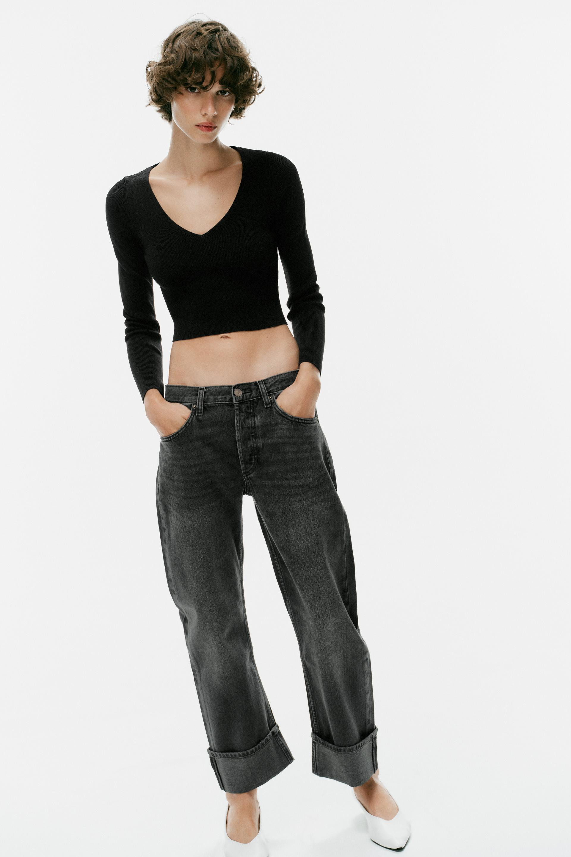 Zara - Knit Crossed Back Top - Black - S - Woman | Zara US