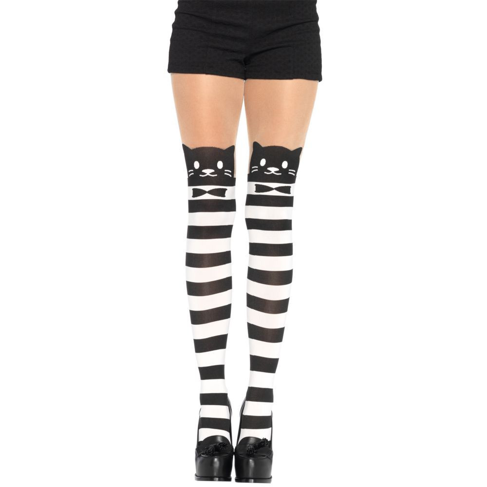 Striped Kitty Cat Tights | Oriental Trading Company