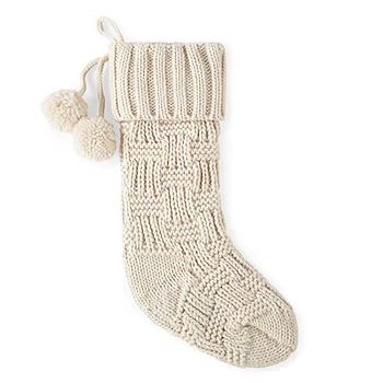 new!North Pole Trading Co. 20" Ivory Knit Christmas Stocking | JCPenney