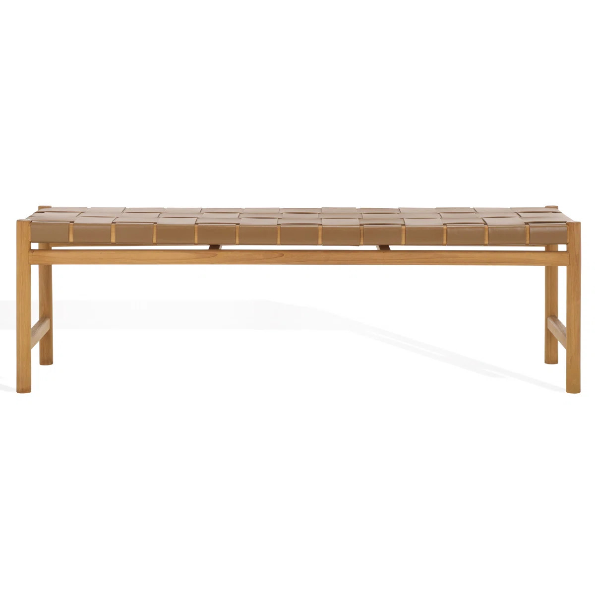 Channing Woven Leather Bench | Wayfair North America