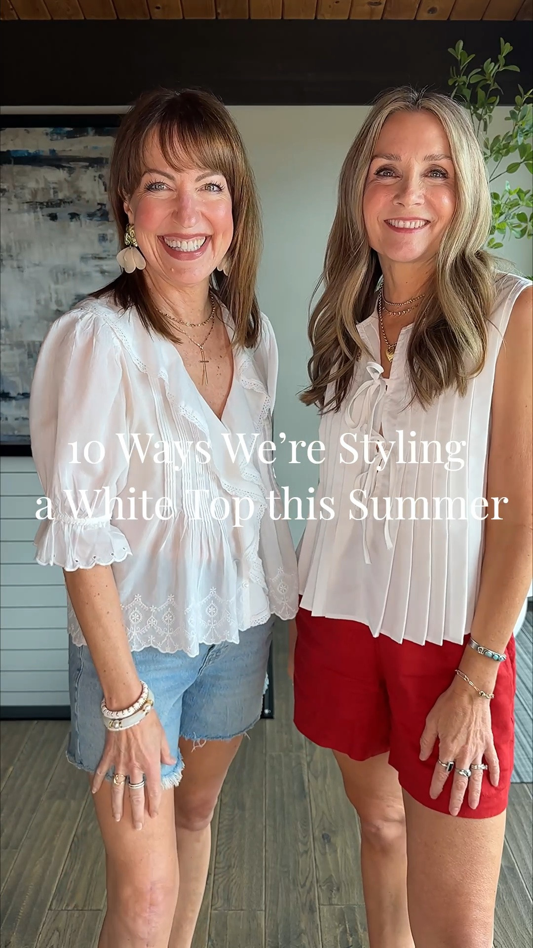 The biggest hero in our summer closet? A white top! Always the right vibe, always elevates a look, always goes with everything!🤍

Both our tops are designer looks for a fraction of the price! We’ll be wearing them all summer with our shorts, linen pants, and skirts, and anything else we can think of!

We’re both 5’6” and wear small in tops, skirts and 26/27 in bottoms.

@Madewell  top, @Splendid yellow pants, @Quince linen shorts, pants, and skirt

#LTKootd #LTKOver40 #LTKSaleAlert