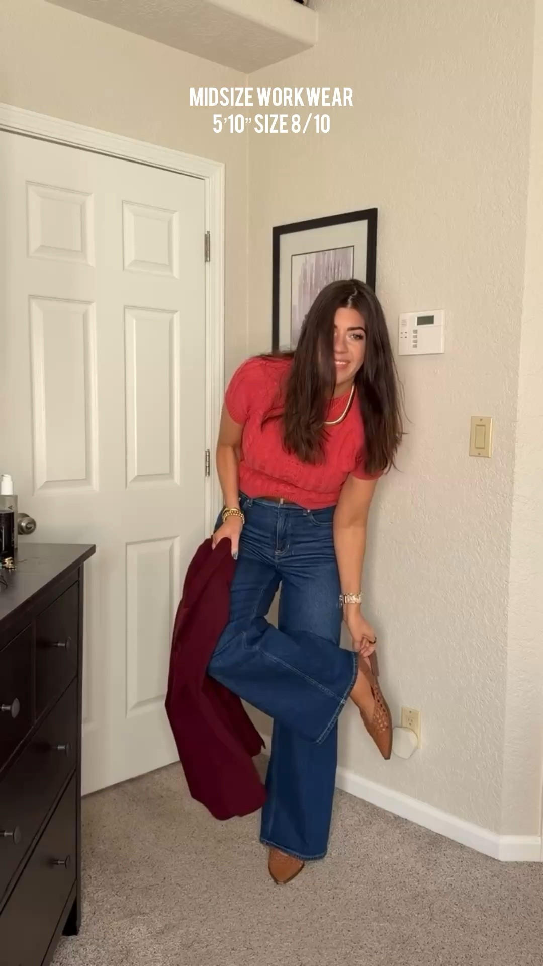 Weekly work outfit planner Short sleeve sweater-medium Blazer-medium Wide leg shaping jeans-medium (Meghanxspanx)

Midsize workwear, business casual, office outfit, jeans, spring fashion, work shoes

#LTKMidsize #LTKWorkwear #LTKOver40