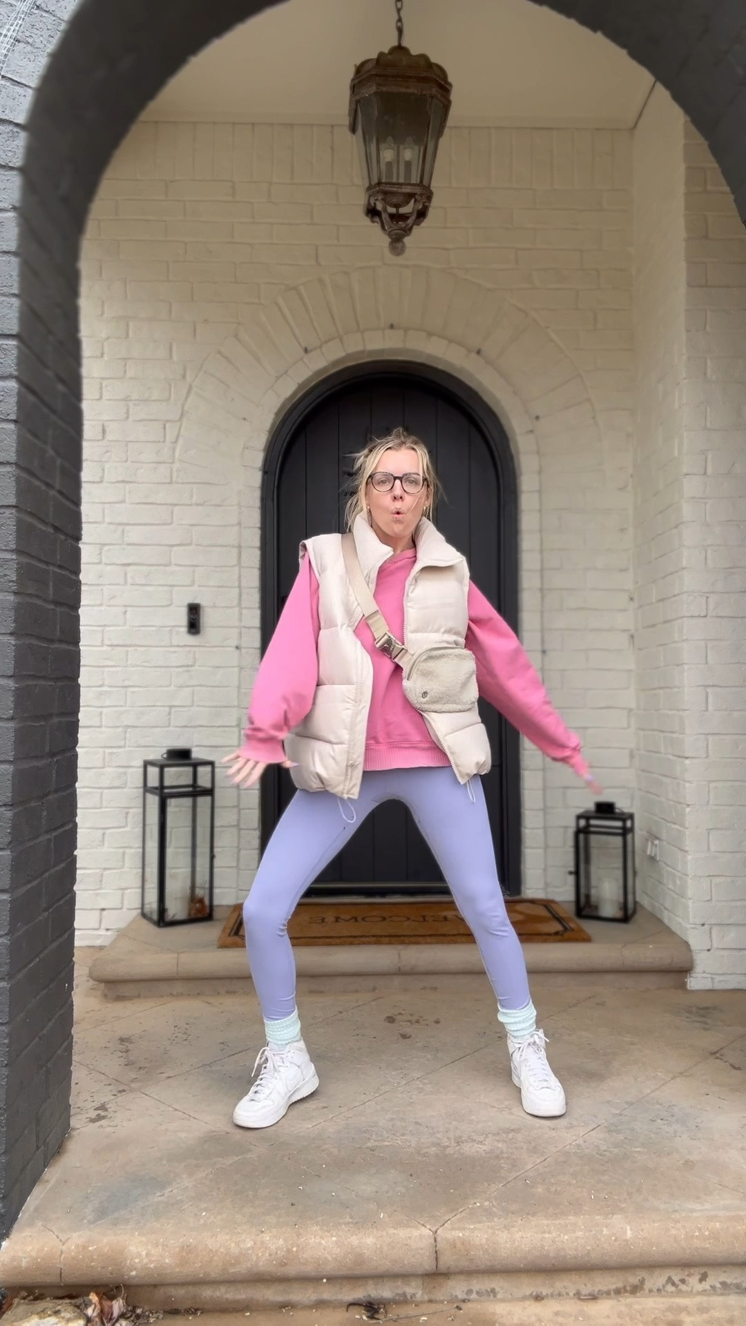 Spring color outfit! 

Everything fits TTS.
The socks are the best bc they don’t slip! 

#LTKVideo #LTKstyletip #LTKfitness