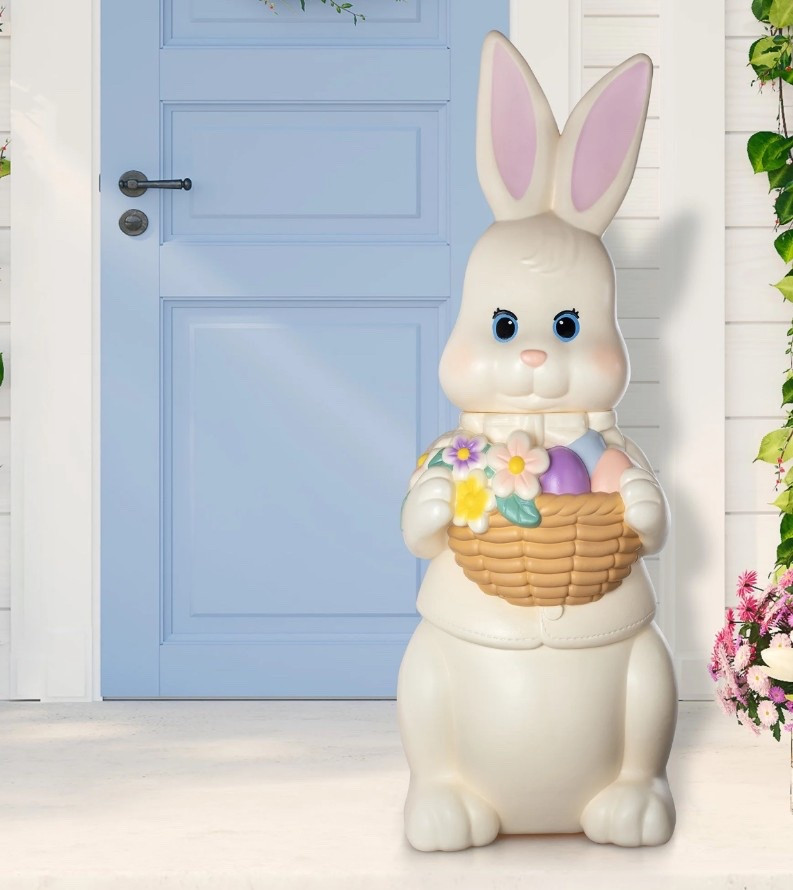 I have a blowmold obsession! Usually I find them vintage, but this Easter one is pretty darn great for the price. I’m going to add a big drapey bow around the neck and who knows what else. Vintage ones are usually $$$, so I would snag this now if you’re interested. They’ll be gone soon🐣🐰

#LTKSeasonal #LTKHome