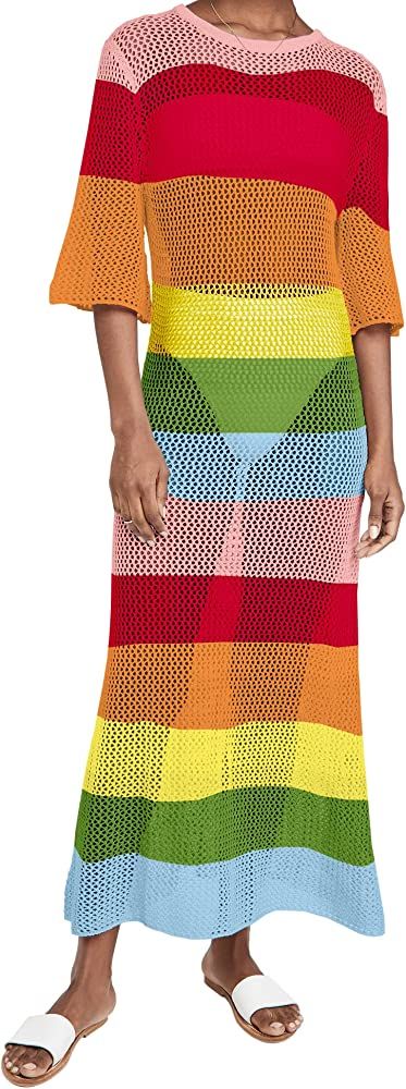 LANNEW Women's Crochet Cover Ups for Bikini Swimsuit Half Sleeve Bathing Suit Rainbow Swimwear Lo... | Amazon (CA)