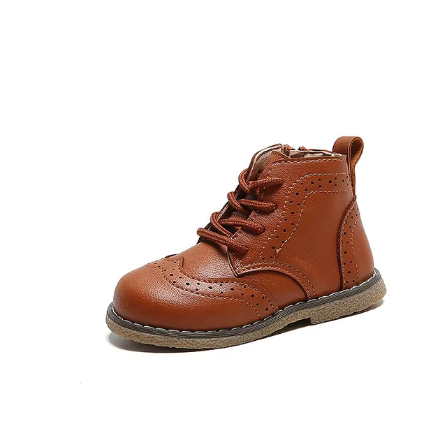 Botas Retro de cuero Pu para bebés, zapatos de montar para niños pequeños, zapatillas de moda,... | AliExpress (US)