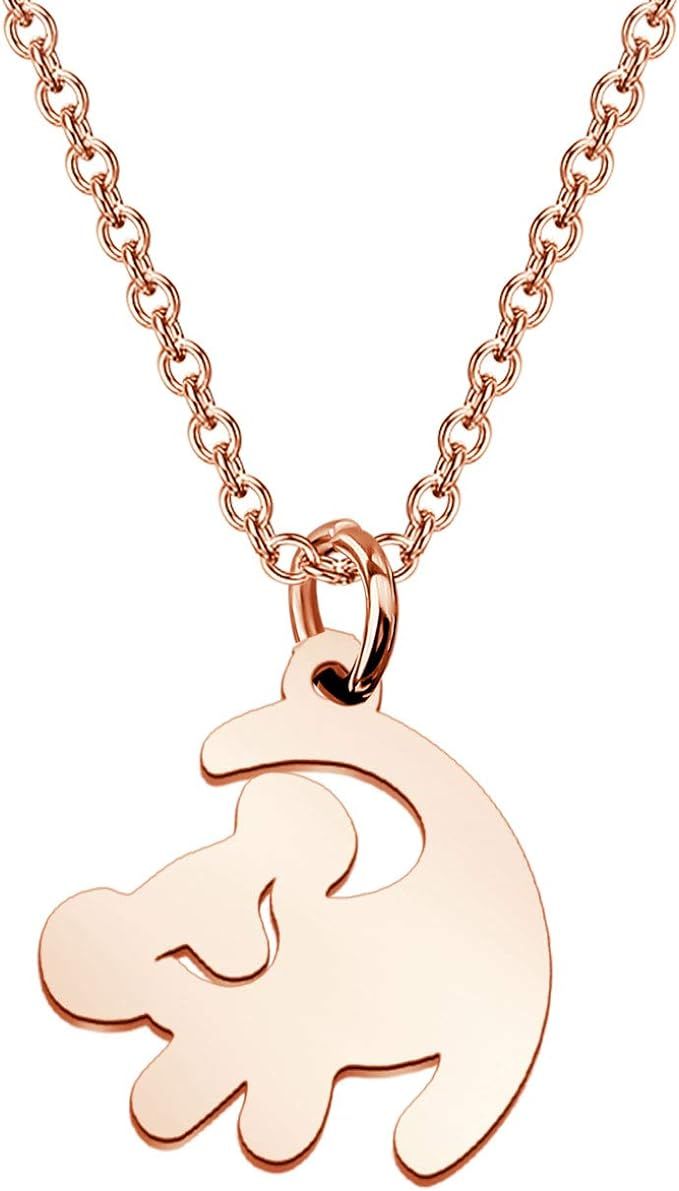 FOTAP Lion Necklace Girl Pendant NecklaceValentine's Jewelry | Amazon (US)