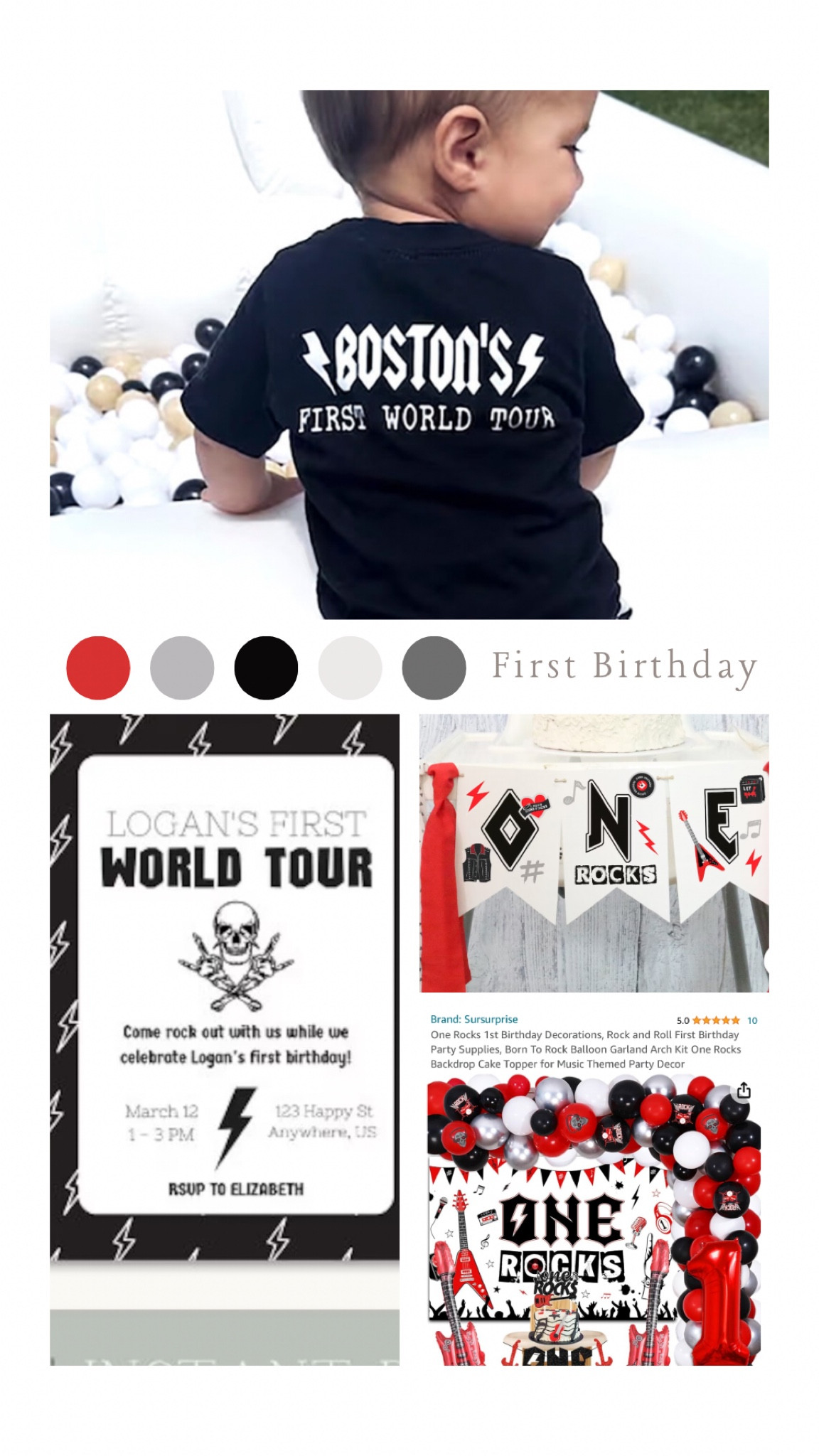 1st birthday party idea// baby boy first birthday// first wold tour birthday party idea// rocker birthday party// baby boy birthday// 

#LTKBaby #LTKFamily #LTKParties