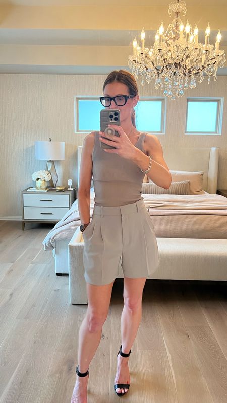 These shorts are so easy to dress up or down. Flattering in many body types. Wrinkle free fabric. I am wearing a size 4. 

Dress shorts. Summer outfits. Date night outfit. Neutral style. Aritzia. Effortless. Casual chic  

#LTKOver40 #LTKStyleTip #LTKWorkwear