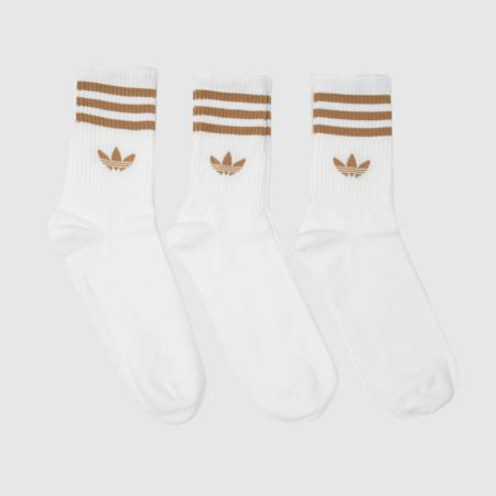 White adidas Stripe Crew Sock 3PK Socks | schuh | Schuh