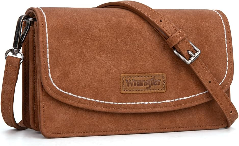 Wrangler Small Crossbody Bag for Women, RFID Blocking Wallet Purse with Adjustable Strap, Multi-C... | Amazon (US)