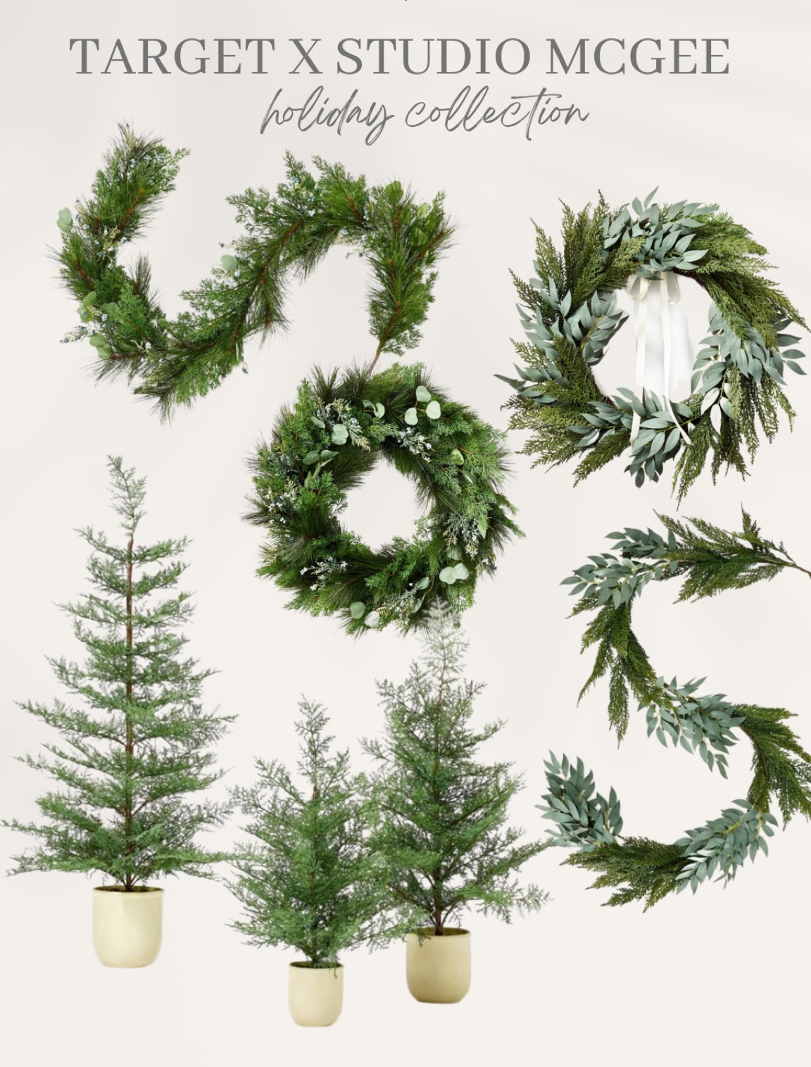 Target studio McGee faux greenery, garland, wreath, extra long garland, faux trees, eucalyptus garland, cedar garland, spruce garland, faux garland 

#LTKhome #LTKSeasonal #LTKHoliday