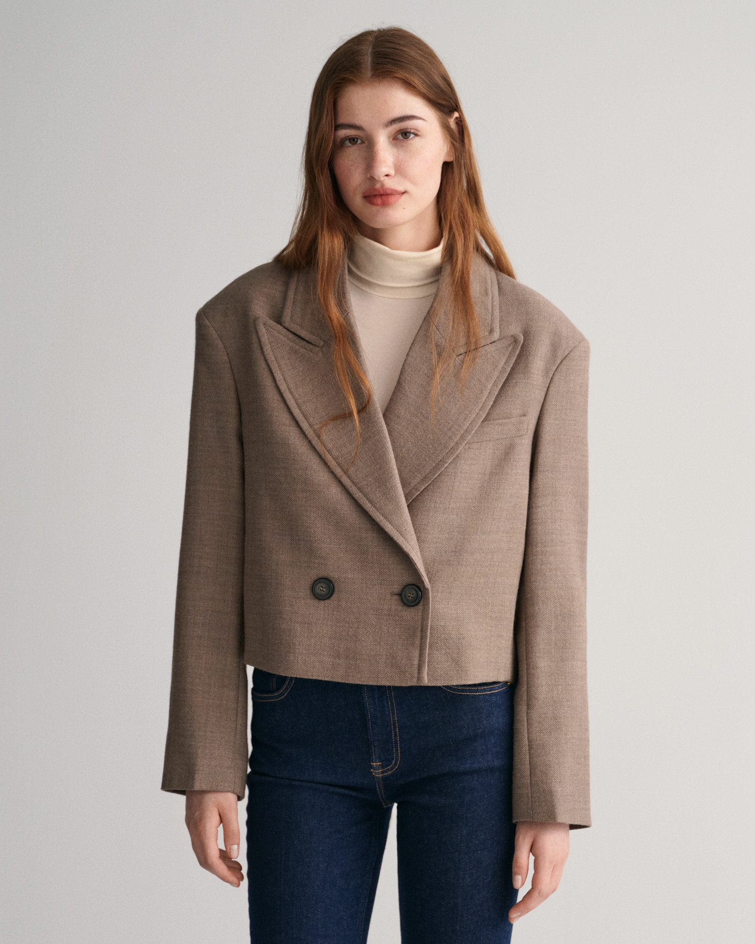 Cropped Wool Blazer Jacket - GANT | Gant ES