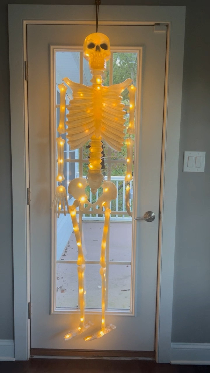 The newest member of our family ✨✨✨
.
.
.
#halloween #decor #skeleton #glow #fall #home 

#LTKHalloween #LTKparties #LTKfamily