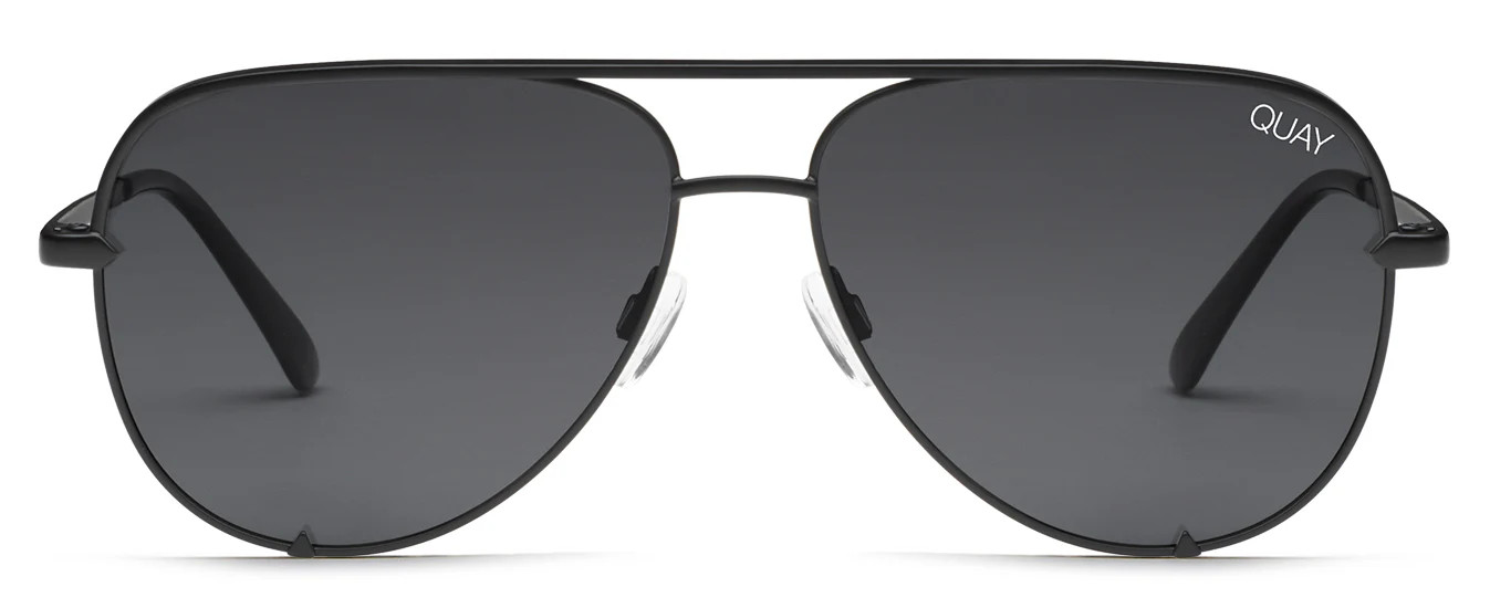 Quay Australia High Key Mini Black Aviator Sunglasses | SOLSTICE