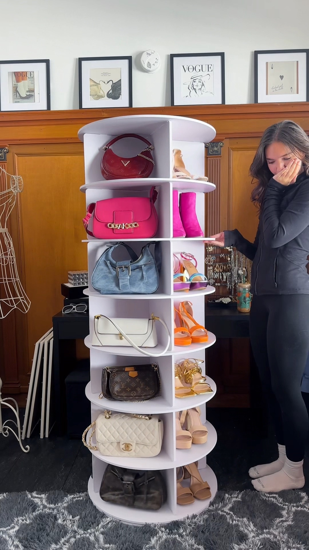 so so obsessed w this revolving shoe rack 

#LTKHome #LTKFindsUnder100