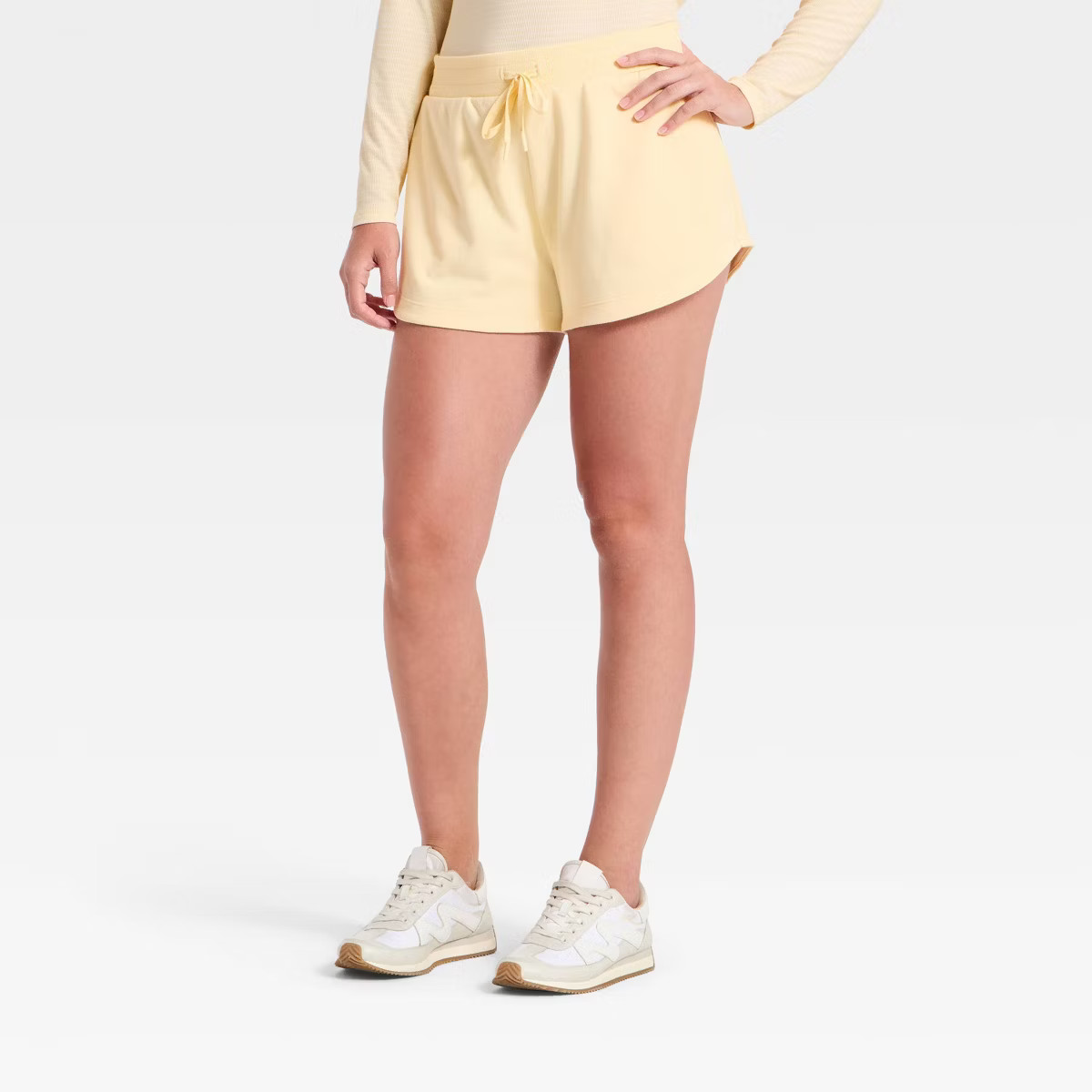 Women's Active Comfort French Terry High-Rise Shorts - All In Motion™ | Target