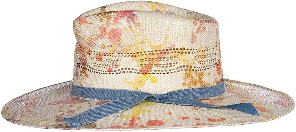 Charlie 1 Horse Hats Big Splash Splattered 3 3/4" Brim Straw Fashion Hat | Amazon (US)