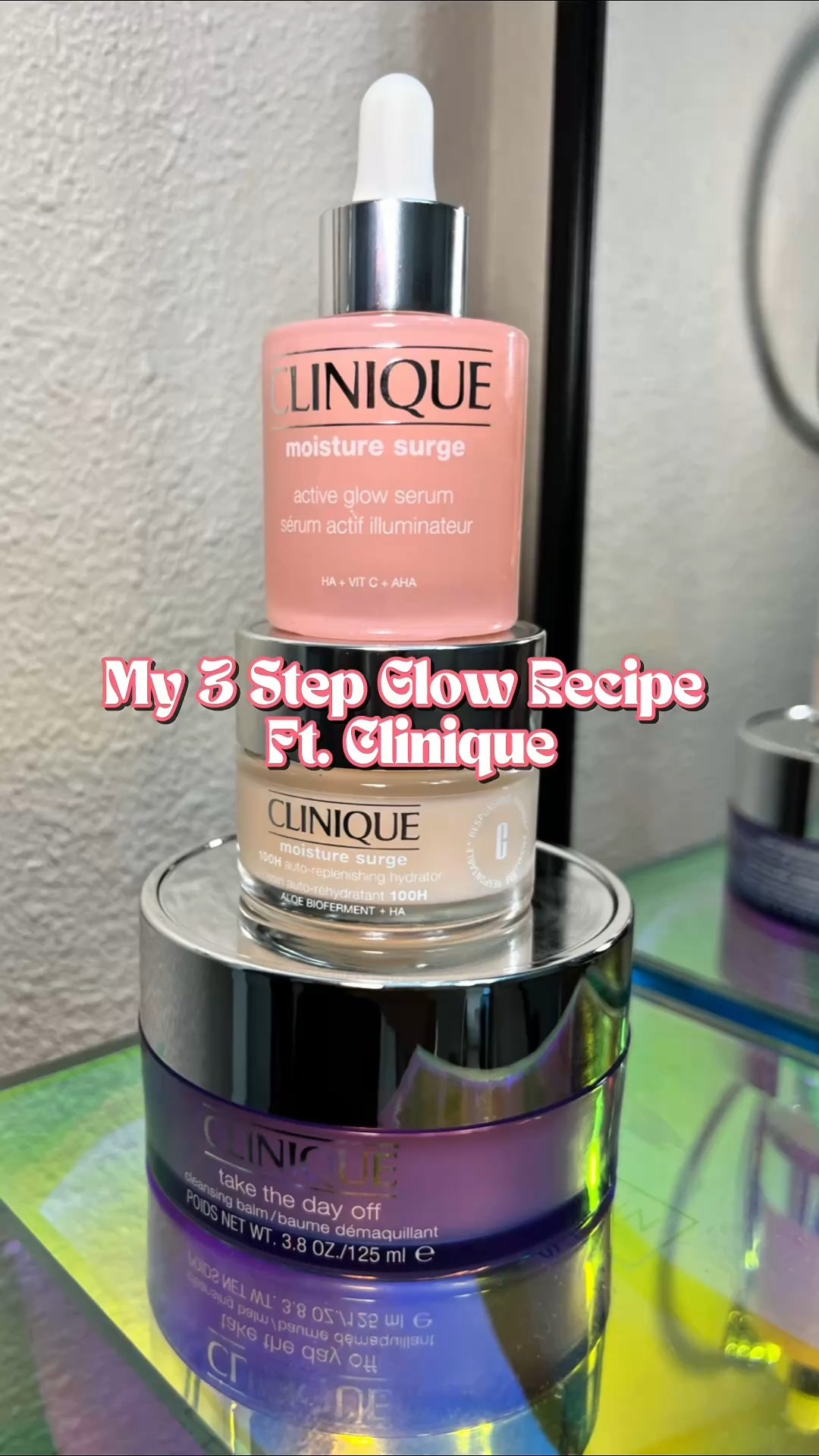 Clinique's take the day off cleansing balm is my holy grail for removing a full face of makeup! 

Now, I'm excited to incorporate their new moisture surge active glow serum into my skincare routine - it's packed with hyaluronic acid! 

The promise of 100 hours of moisture with their moisture surge moisturizer is too good to pass up. And, as an added bonus, it works beautifully as a base for my makeup.

#moisturesurge100h #cliniqueskincare #takethedayoffbalm #hyaluronicacidserum #skincaretips #beautywithbritt

#LTKBeauty #LTKFindsUnder50 #LTKStyleTip