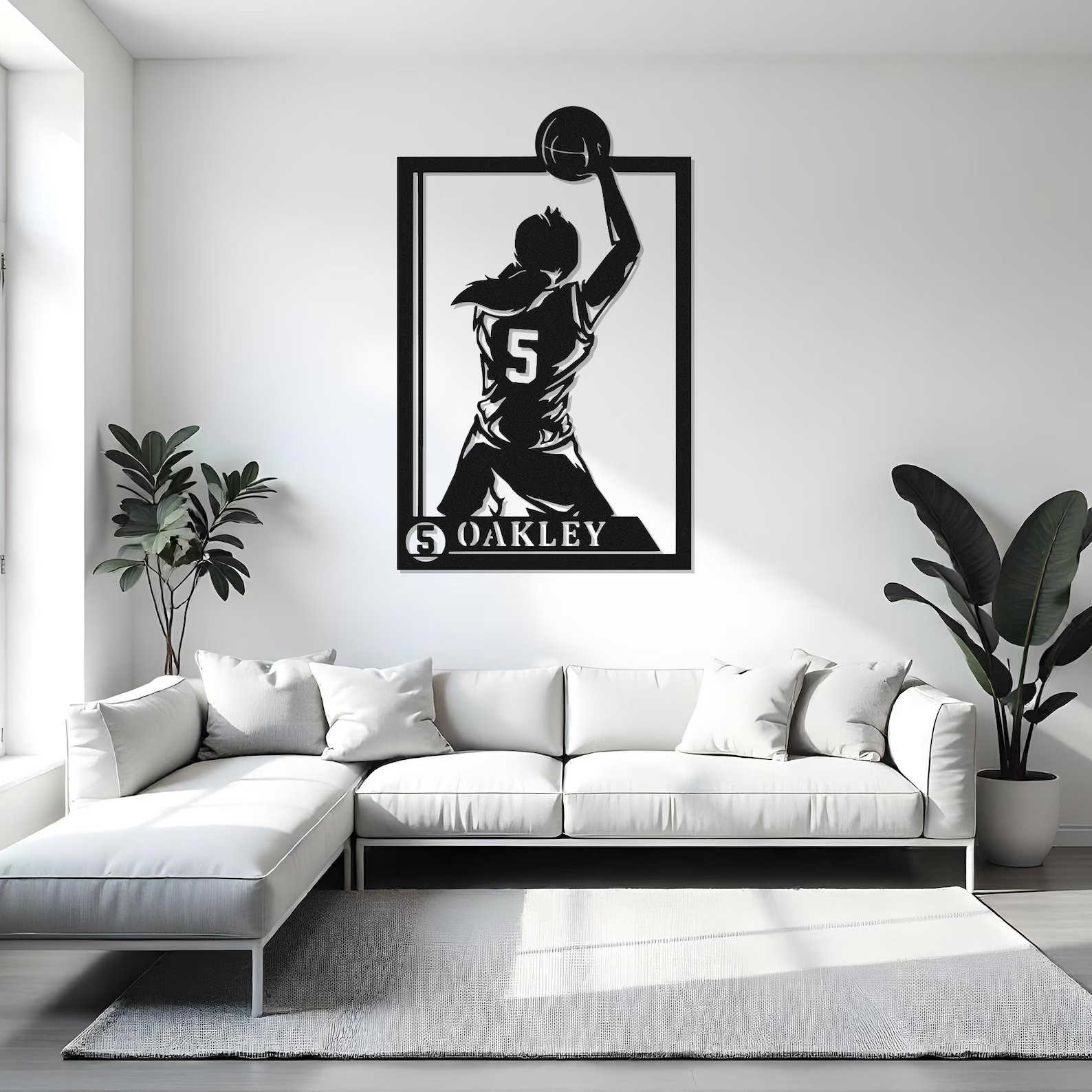 Custom Basketball Sign LED Metal Wall Art, Personalized Female Basketball Player Decor, Sports Gi... | Etsy (US)