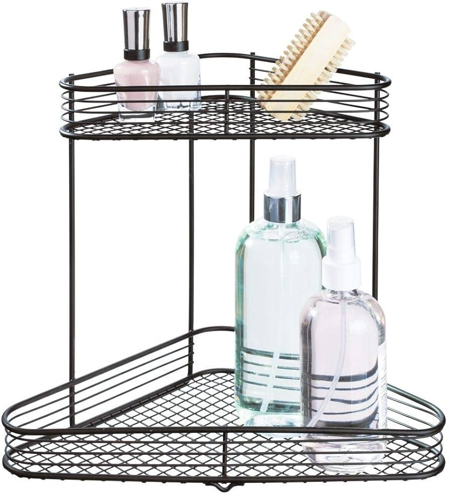 iDesign Vienna Metal Wire Standing Vanity Caddy, 2-Tier Baskets for Countertops, Desks, Dressers,... | Amazon (US)