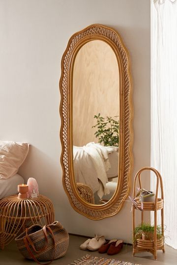 Malorie Wicker Wall Mirror | Urban Outfitters (US and RoW)