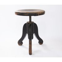 Vintage Wooden Piano Stool. Swivel Old Side Table 1960S. Nightstand. Retro Round Chair | Etsy (US)