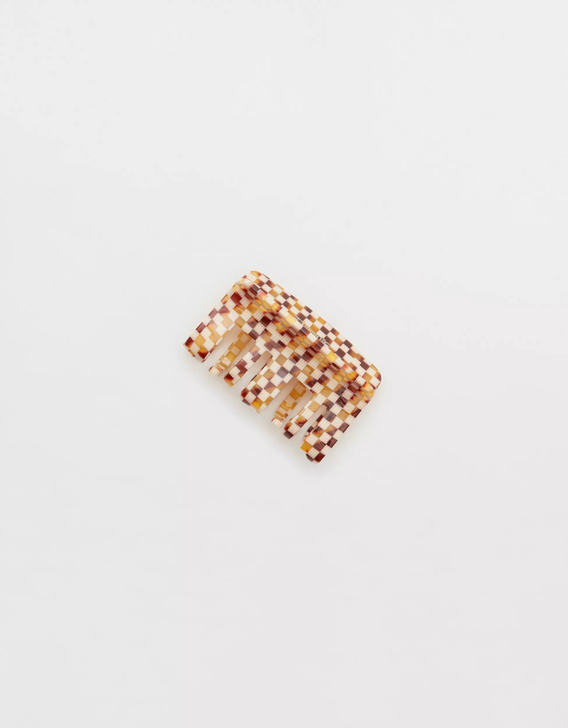AEO Checkerboard Rectangle Claw Clip | American Eagle Outfitters (US & CA)