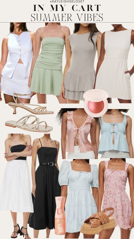 In my cart: ready for summer! 

Summer dress, Spring outfit, spring staple wardrobe, staple pieces, classic style, classic outfit, spring dresses, vacation outfit, size 8 outfit, size 10 outfit, spring finds, summer dress, beach dress, vacation dress

#LTKshoecrush #LTKstyletip