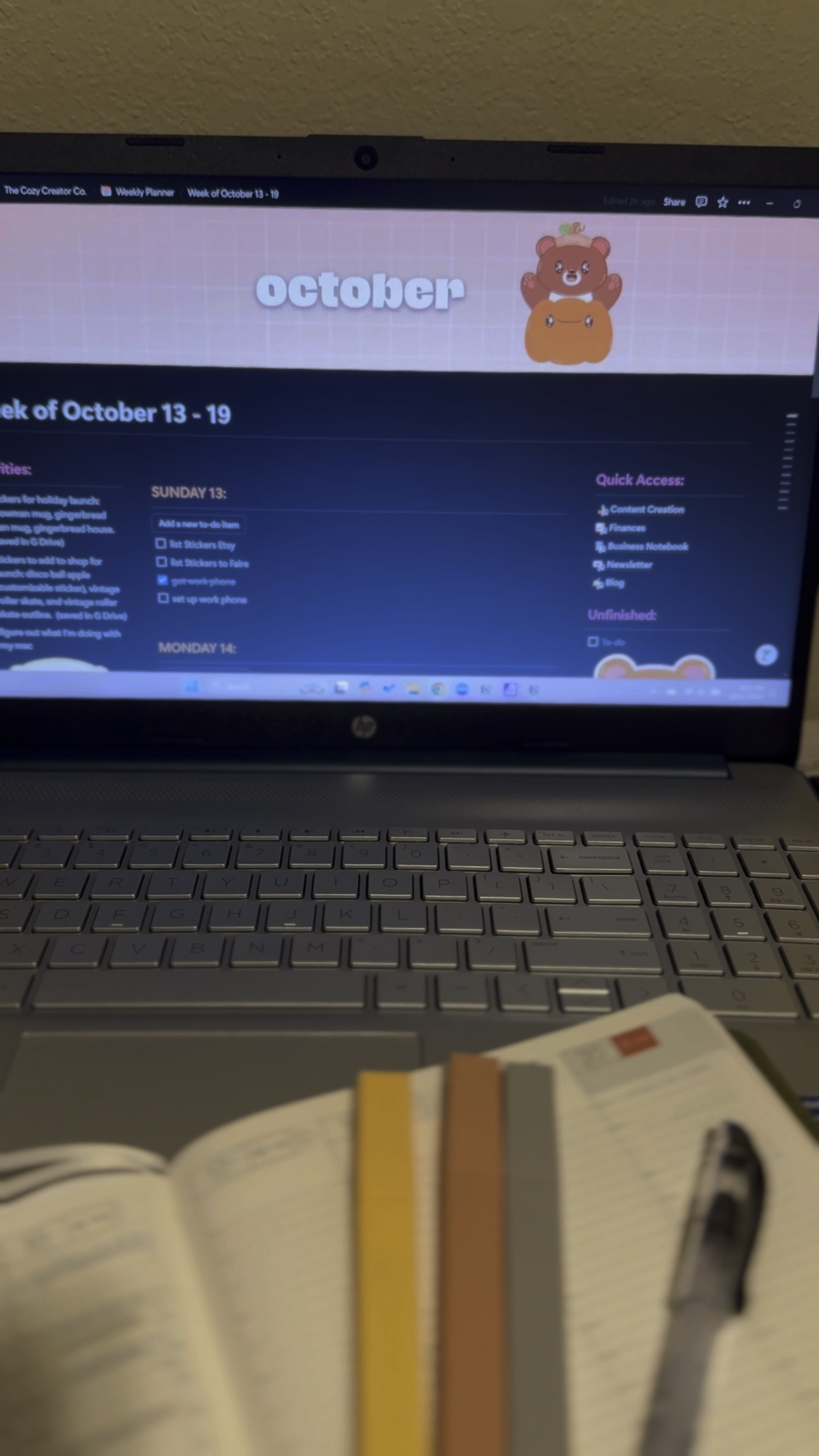 “It’s that time of the week again! I’m diving into my planning supplies, still loving my Hobonichi Cousin and Original. Honestly shocked I’ve found something I can stick with like this! What are your favorite planning tools? Share in the comments!

#LTKFamily #LTKHome #LTKVideo