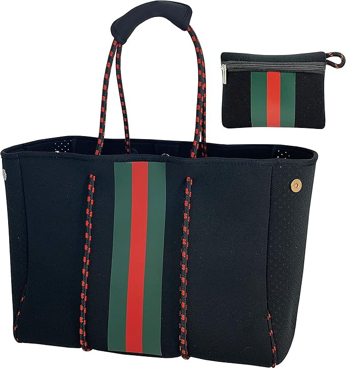 Hidora Neoprene Multipurpose Beach Bag Stylish Gym Bag Large Pool Bag Shoulder Bag Beach Tote wit... | Amazon (US)