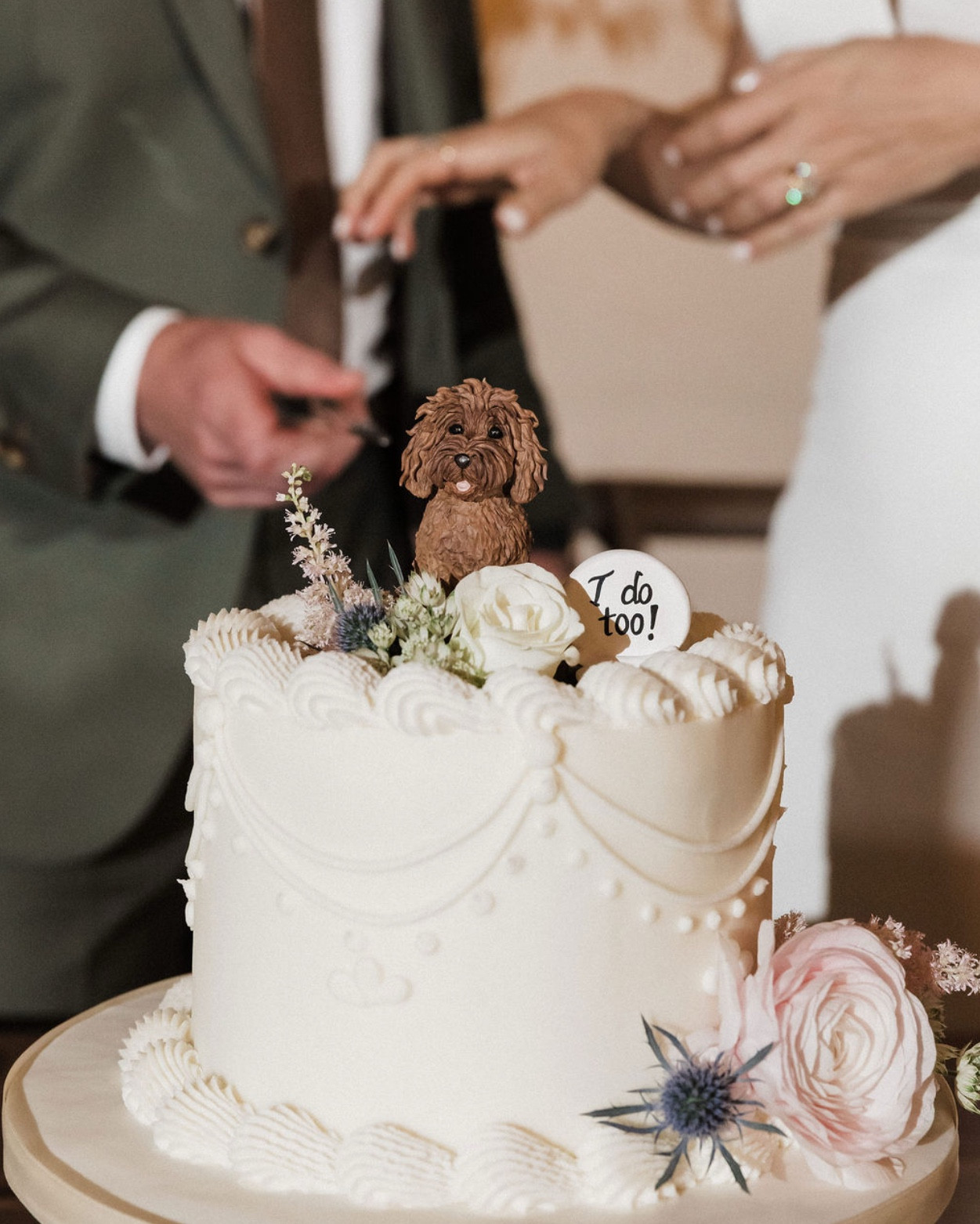Because even the dog needed wedding day style 🐶💍 His mini suit + custom cake topper were the perfect touches to make him part of the celebration

#doginwedding #dogsuit #customcaketopper #weddingcake #weddingcaketopper #customweddingcake #dogcaketopper #dogoutfitforwedding #customdogsuit #

#LTKPets #LTKFindsUnder100 #LTKWedding