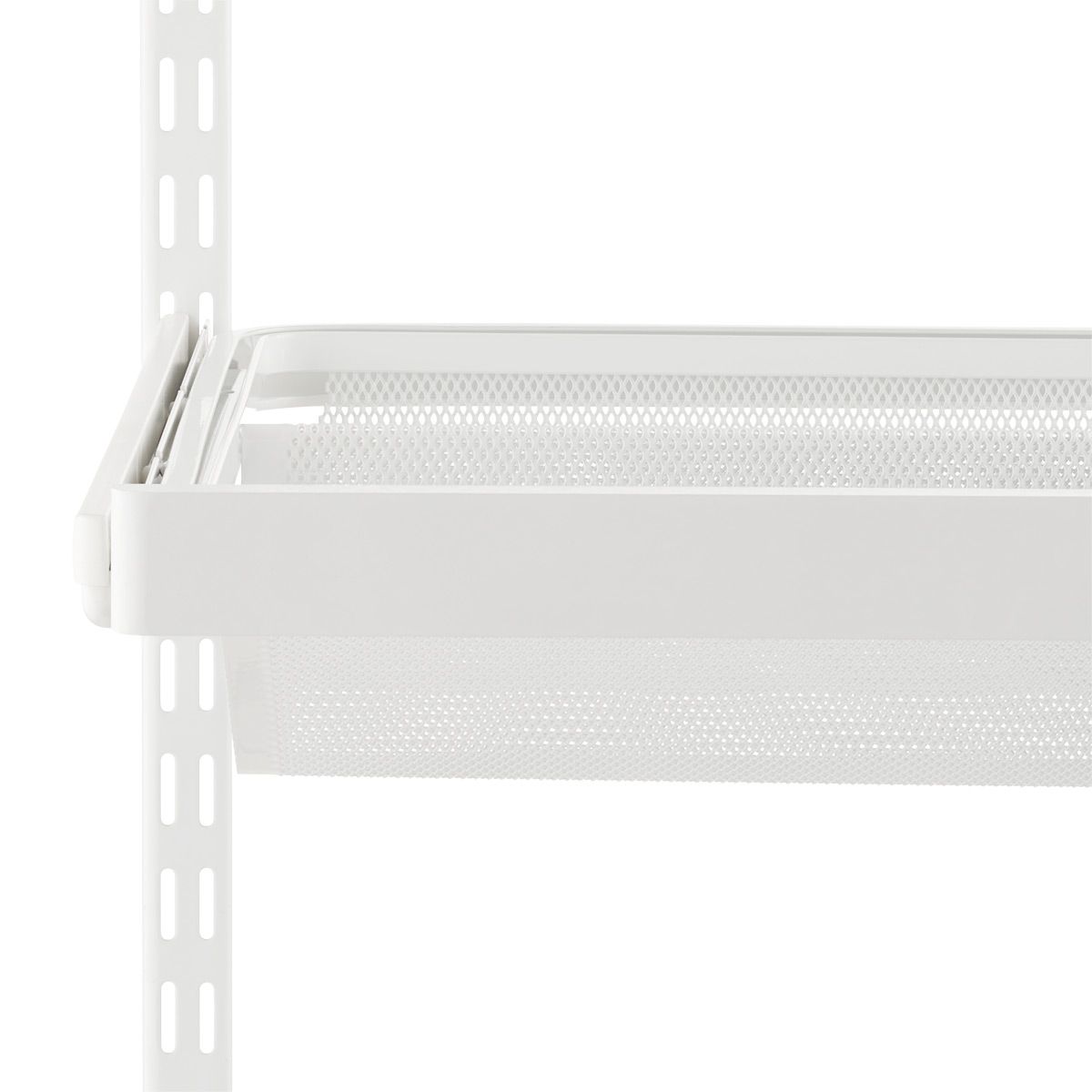 Elfa Decor Gliding Shelf Fascia White | The Container Store