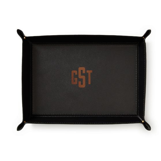 Rustic Leather Catchall Tray | Mark and Graham