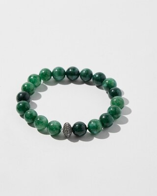 Jade Pavé Rondelle Stretch Bracelet | Chico's