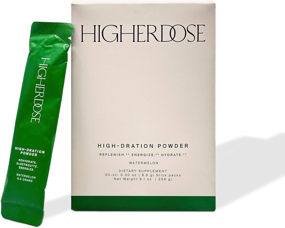 HigherDOSE HIGH-DRATION Electrolytes Powder – Replenishes & Energizes with Real Watermelon, Mag... | Amazon (US)