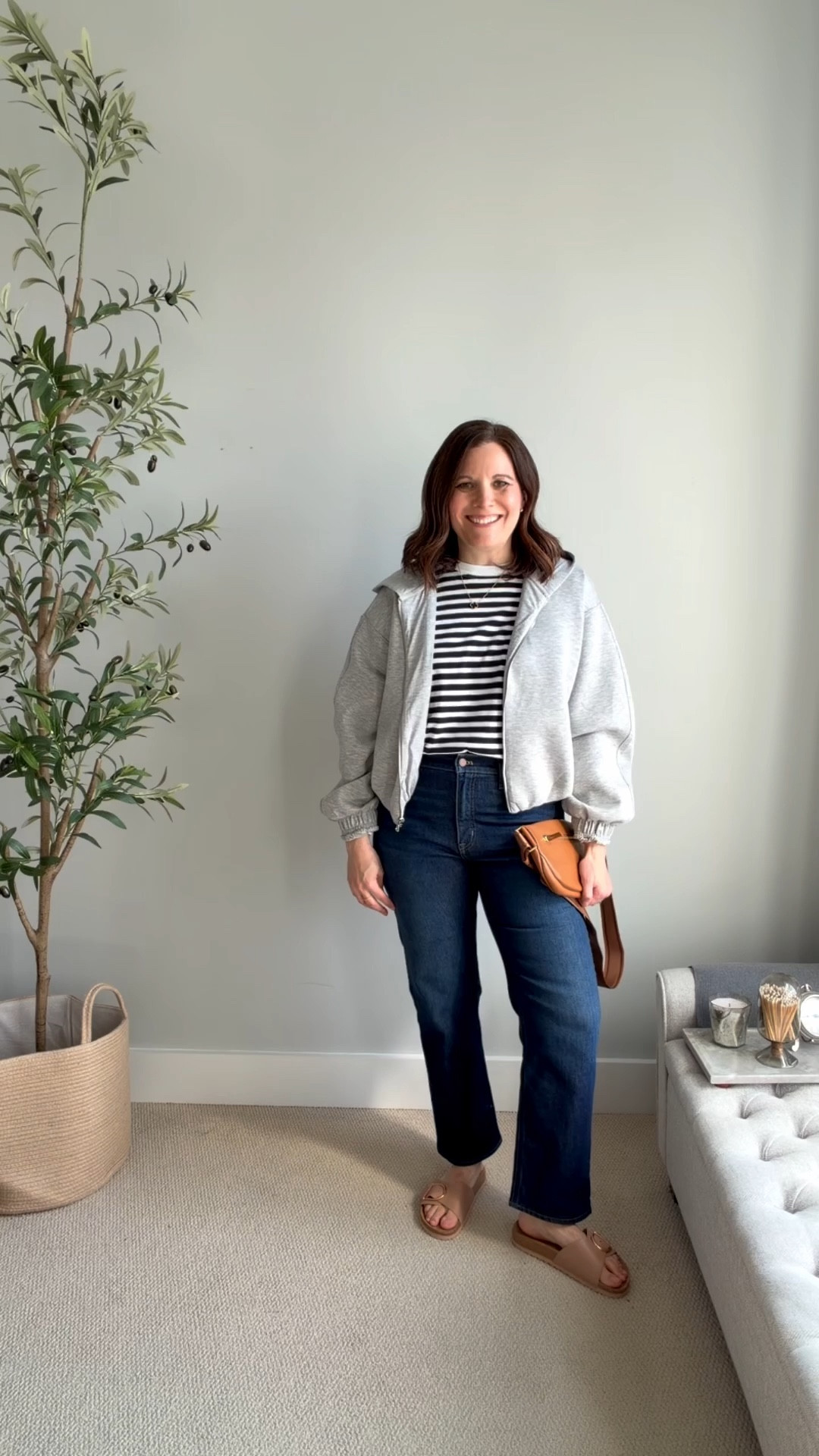 Long weekend capsule outfit fit notes: ⁠
⁠@jcrewfactory dark wash midrise straight jeans: fits TTS. ⁠⁠@oldnavy bubble hem bomber hoodie: so comfy and the perfect length for waist definition. ⁠I'm in a medium (sized up). ⁠⁠Amazon one-strap big-buckle slides: very cushioned. Fit TTS.⁠


 

 

#LTKOver40 #LTKSaleAlert #LTKMidsize