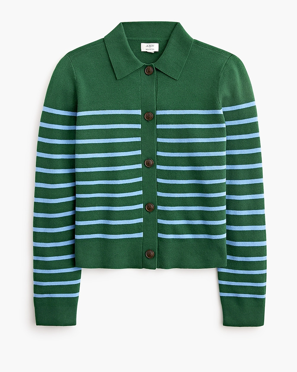 Striped collared sweater-jacket | J.Crew Factory