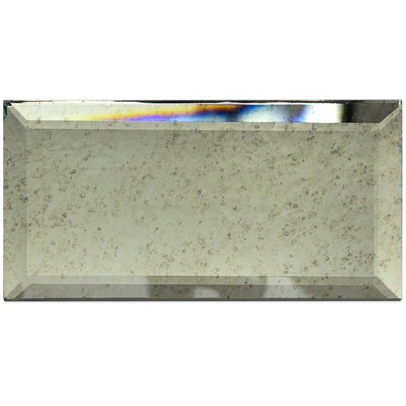 Vintage Mirror 3" x 6" Beveled Glass Brick Look Subway Wall Tile | Wayfair North America