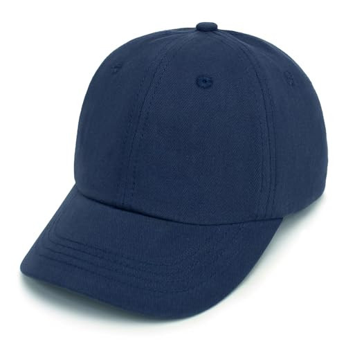 Toddler Boys Baby Girls Baseball Hats Summer Caps Kids Baseball Caps Toddler Sun Hat Adjustable Size for 2-6Y Plain Navy Blue | Amazon (US)