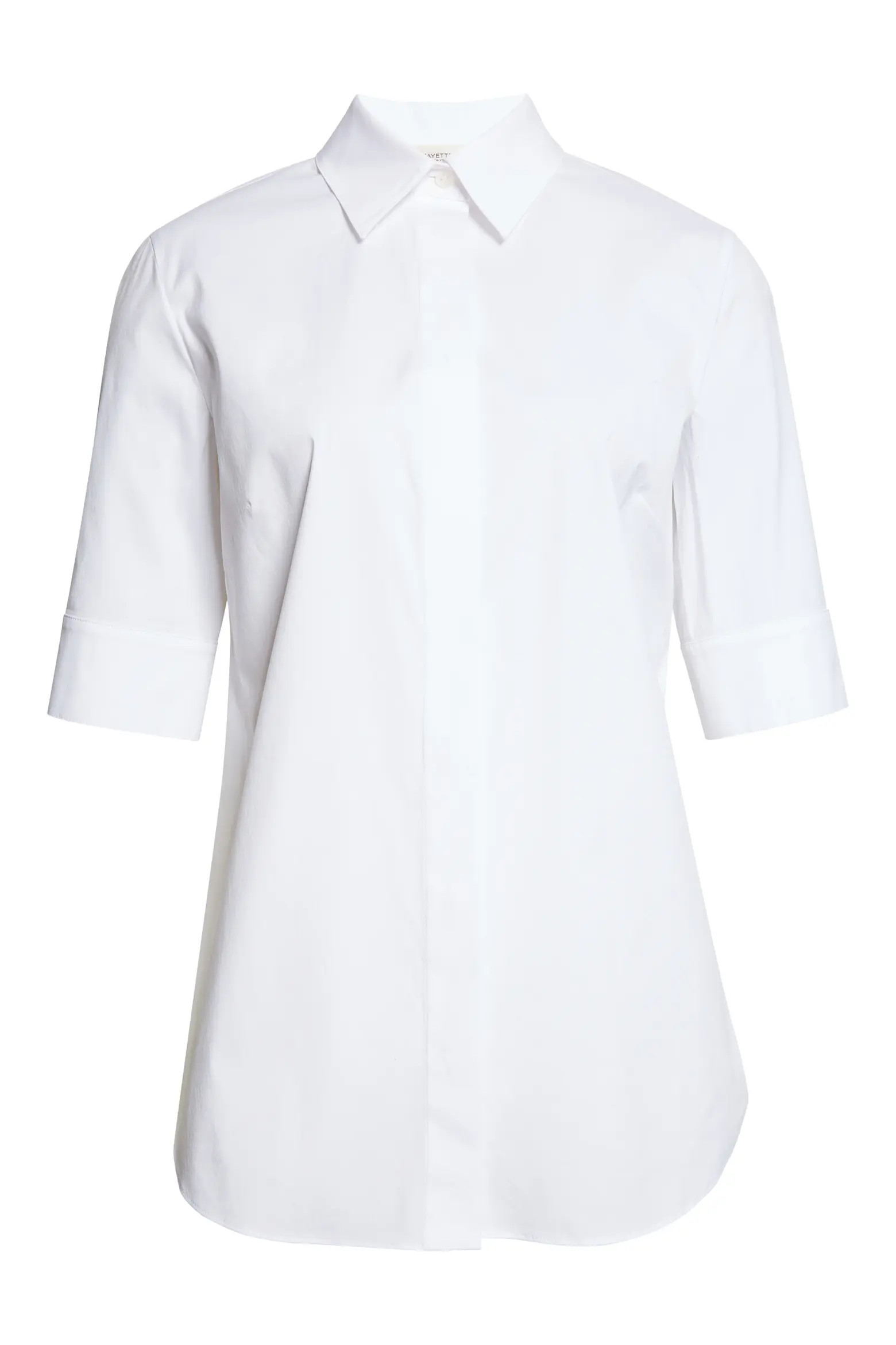 Elbow Sleeve Button-Up Shirt (Women) | Nordstrom | Nordstrom