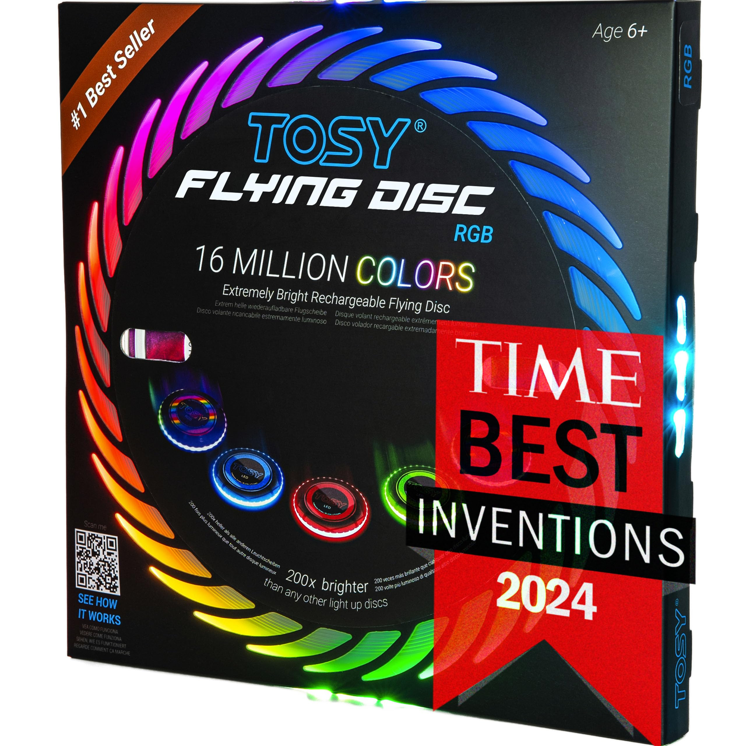 TOSY Flying Disc - 16 Million Colors RGB or 36 LEDs, Extremely Bright, Smart Modes, Camping Essen... | Amazon (US)