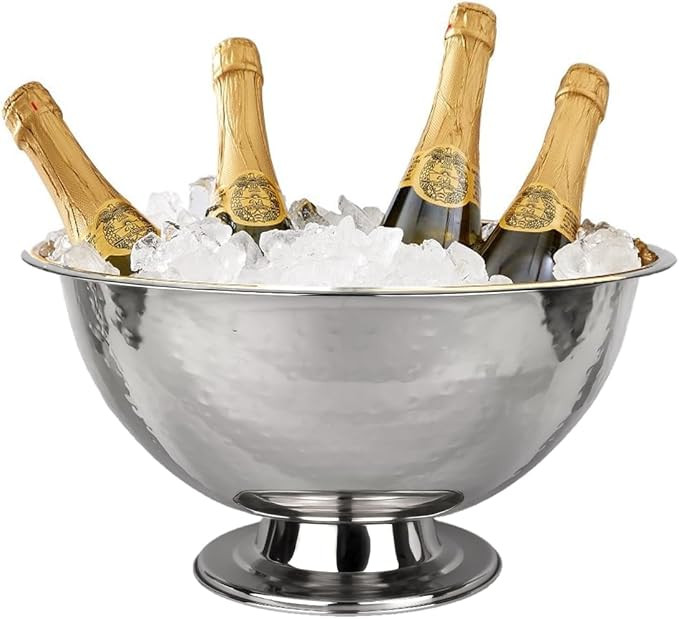 Cruiser’s Caché 16" Footed Champagne Bucket, Beverage Tub, Wine and Champagne Server, Stainles... | Amazon (US)