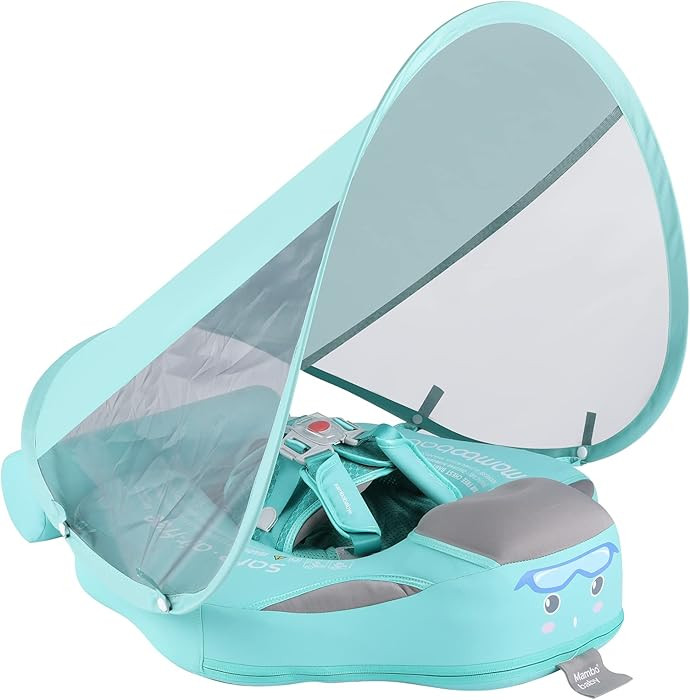 Mambobaby Baby Swim Float with Canopy Non-Inflatable Infant Pool Float with Tail 3-24 Months Avoi... | Amazon (US)