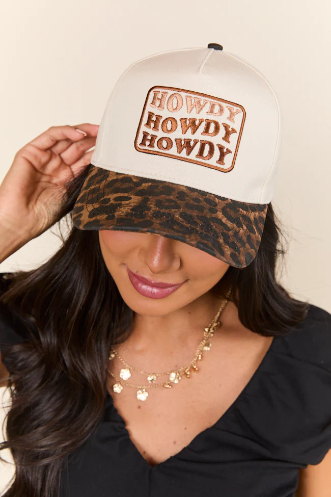 Howdy Leopard Trucker Hat | Pink Lily