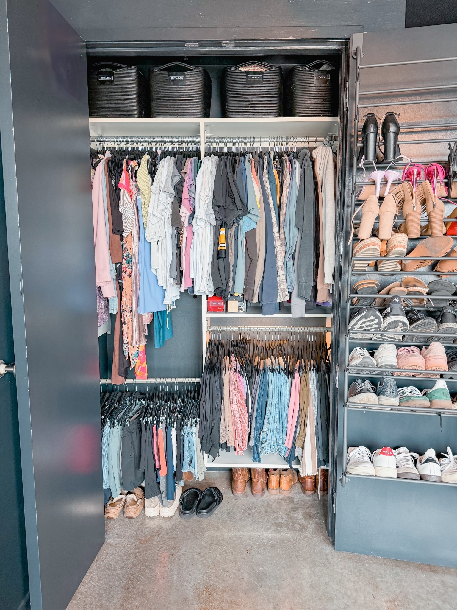 Small closet? Big potential! ✨

Sometimes the magic isn't adding more - it's reimagining what you have. By removing those unused shelves and maximizing hanging space, this tiny closet now works perfectly for its owner's wardrobe!

Fresh eyes see possibilities you might miss. Ready to transform your "impossible" space? DM me! 

#LTKHome