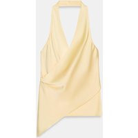 Zara - Satin Effect Halter Top - Yellow - Xxl - Woman | Zara US