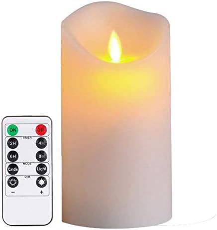 ACROSS Everlasting Flickering Flameless Candles , 3"D x 5" H Real Wax LED Pillar Candles Battery ... | Amazon (US)